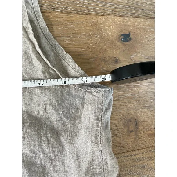 Flax by Jeanne Engelhart Linen Vest Tank Top Women's Small Button Up - Picture 8 of 9